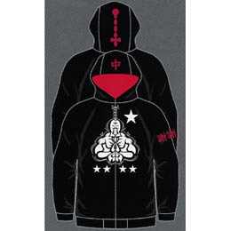 KN0704 [} FULL ZIP HOODED SWEAT / BLACK M