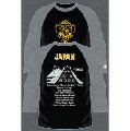 KN0705 ??????????? 3/4 SLEEVE RAGLAN T-SHIRTS / BLACK/GREY M